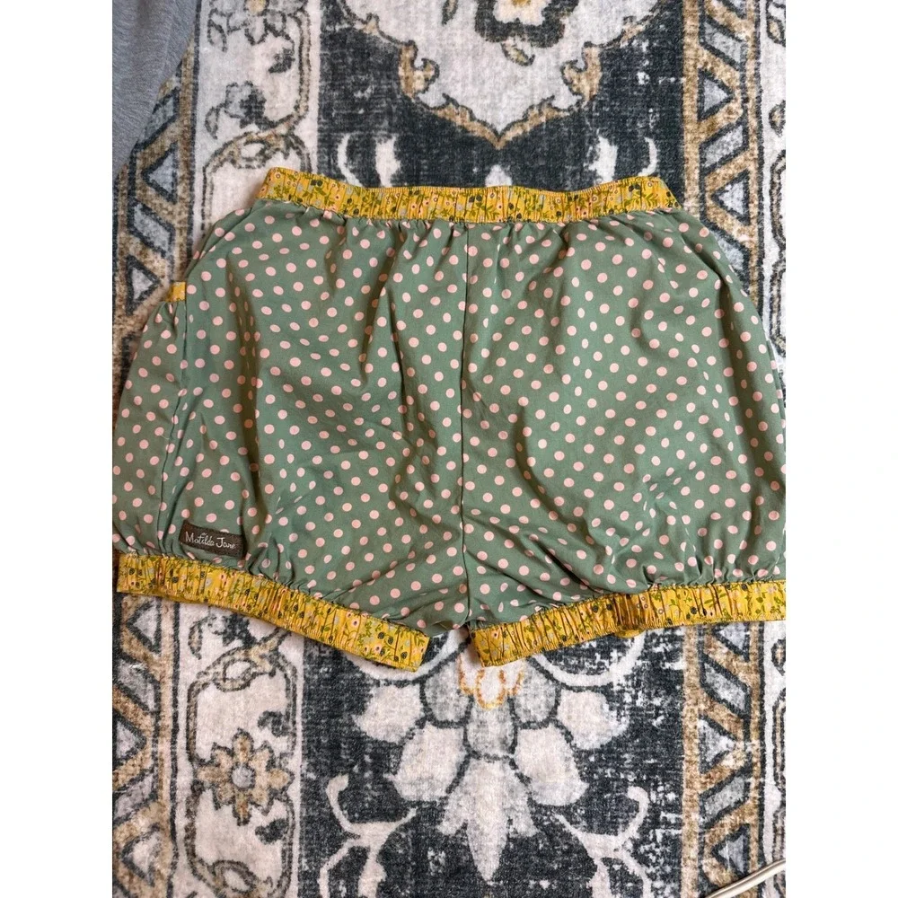 Matilda Jane x Joanna Gaines Short Polka Dot Bubble Bloomer Green Yellow Girls 8